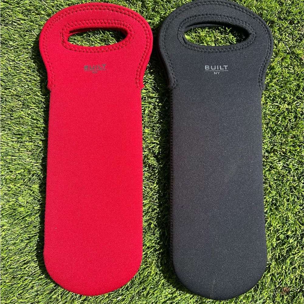 BUILT NY Red and Black Wine Tote Set